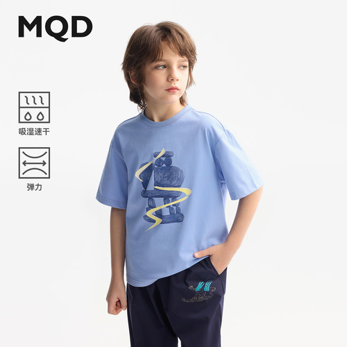 MQD童装儿童夏季吸湿速干短袖T恤