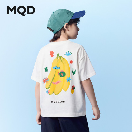【纯棉】MQD童装男童26夏新款学院风卡通短袖T恤亲肤百搭透气
