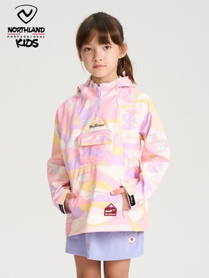 NORTHLAND女童单层冲锋衣春季新品时尚防风防泼水户外夹克