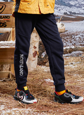 NORTHLAND男童加绒裤子冬季新款儿童长裤大童外穿保暖运动裤卫裤