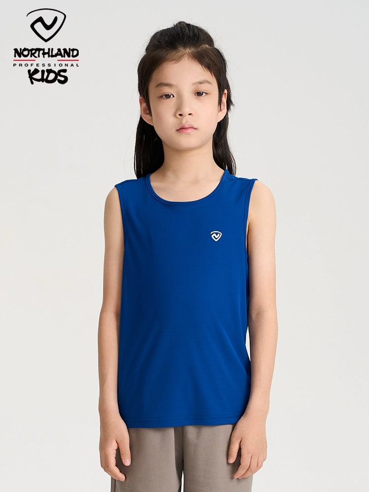 NORTHLAND儿童速干背心夏季新品男童打底背心轻薄透气无袖