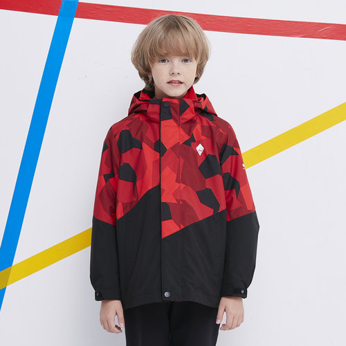 诺诗兰男童可拆卸摇粒内胆冲锋衣