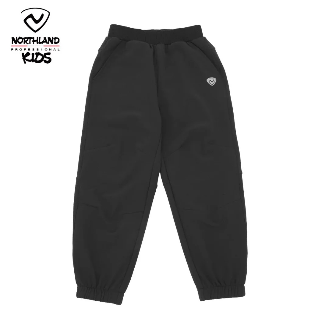 NORTHLAND诺诗兰儿童软壳裤冬季新品防风防水银狐绒运动裤
