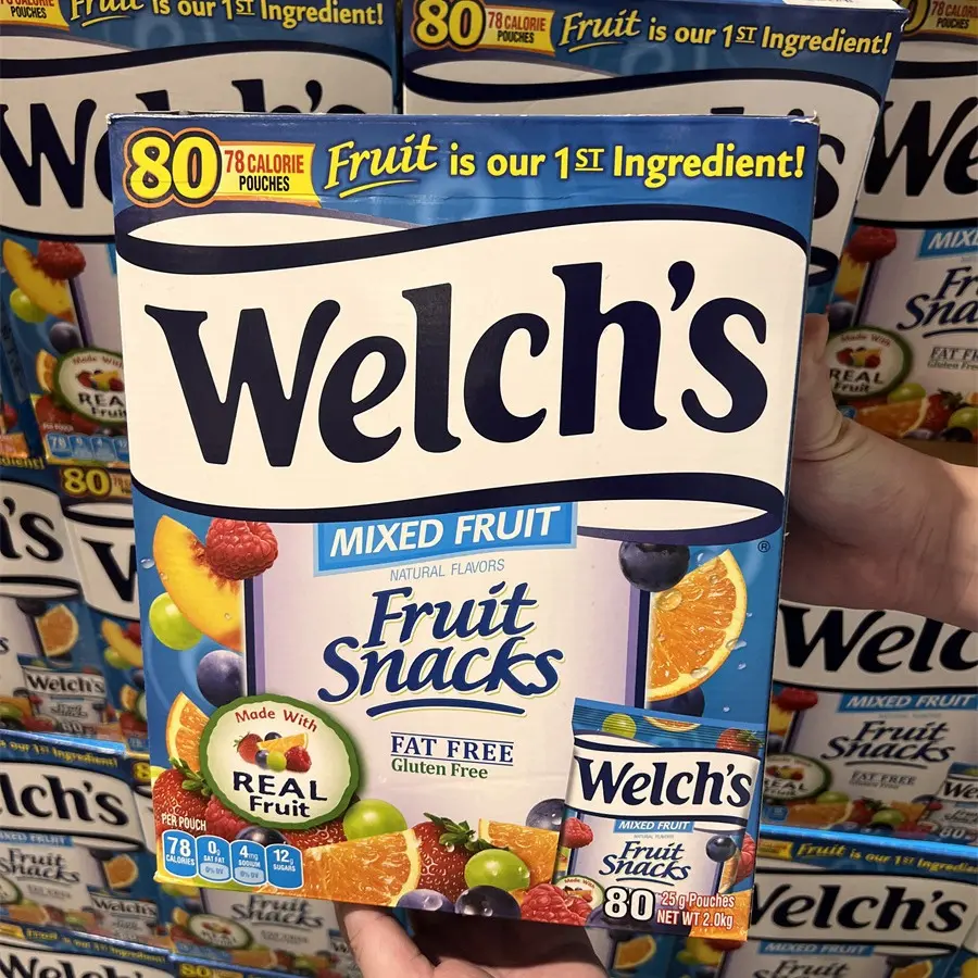 美国进口水果软糖Welch's威氏果汁果泥混合味糖果Q弹少儿零食2KG