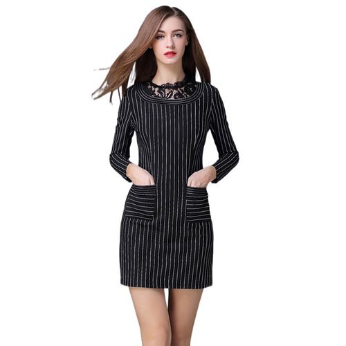 奈昕让您穿着漂亮个性化私人订制 91670 new dress时尚个性条纹镂