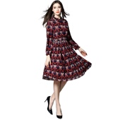 奈昕个性 dress飘逸典雅气质收腰方领连衣 new 化私人订制 115103