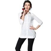 化私人定制 中长款 23179 奈昕个性 new blouse简约纯色七分袖 衬衫