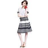 化私人订制 新款 28761 奈昕个性 new suit春季 优雅气质条纹时尚 套