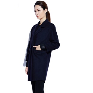 高档货潮流馆 七分袖 101360 时尚 百搭毛呢外套女 coat韩版 奈昕正品
