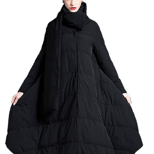 奈昕定制 56160 卍卐宽松羽绒服女轻奢新款中长款显瘦羽绒服极寒