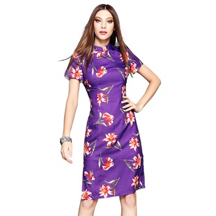 奈昕个性化私人定制 4019卍卐改良旗袍式连衣裙高级料子里衬蚕丝