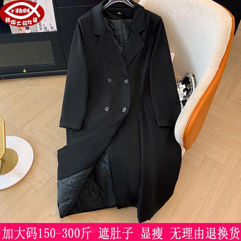 300斤大码女装西服风衣250胖mm