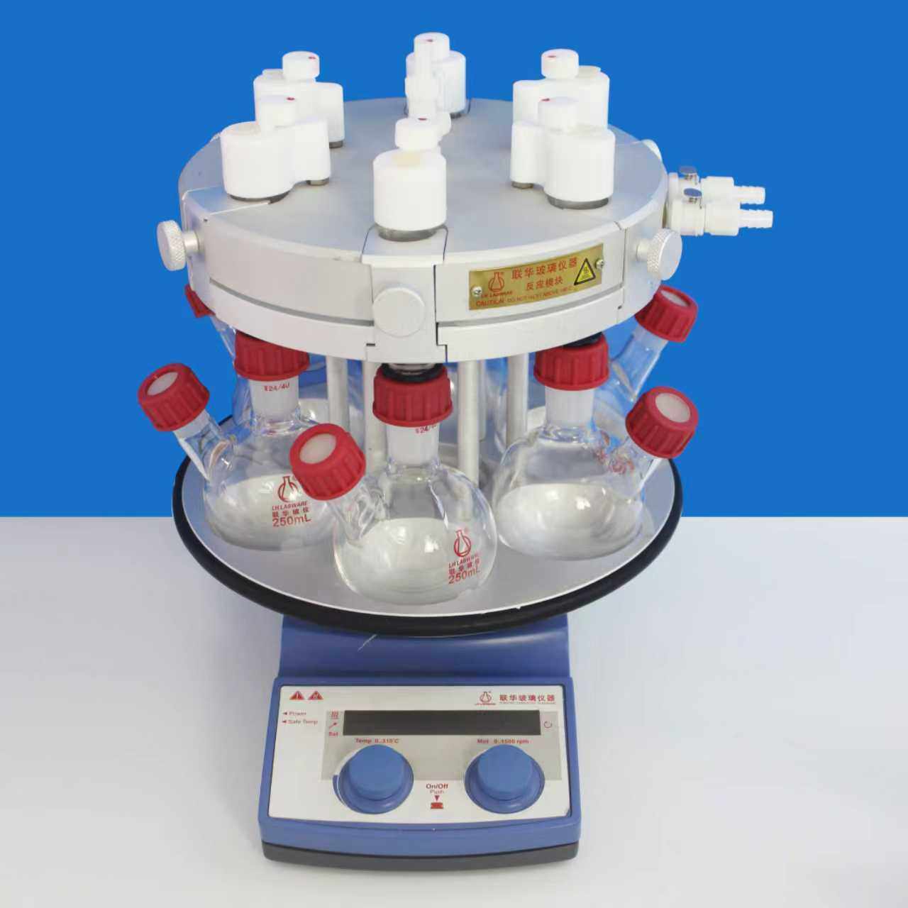 平行合成仪  六位反应烧瓶  联华玻璃仪器  LH-525