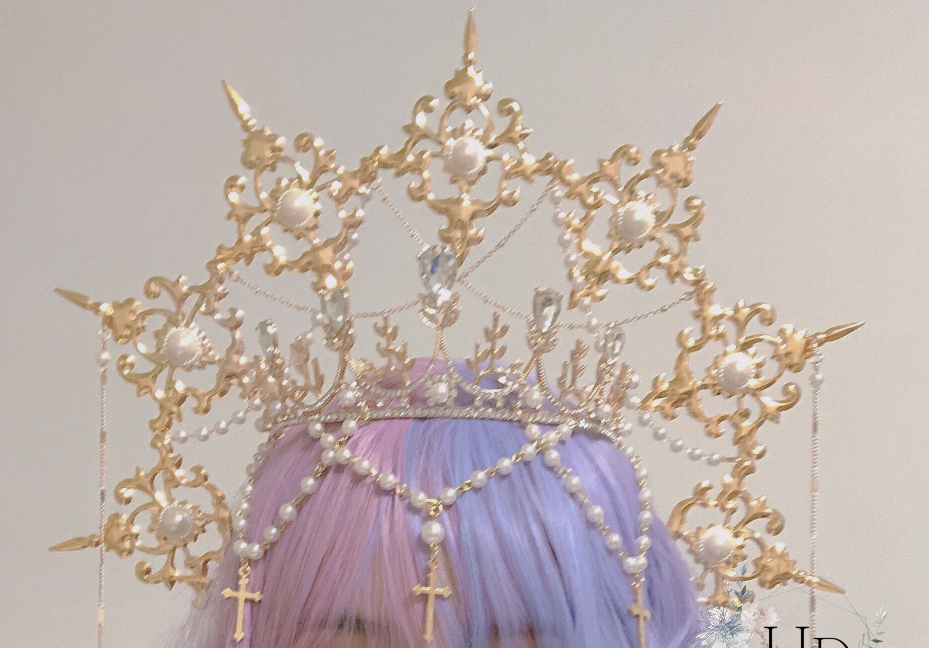 洛丽塔lolita圣母光环阿波罗太阳光环圈教堂天使汉服发饰沉汐之冠