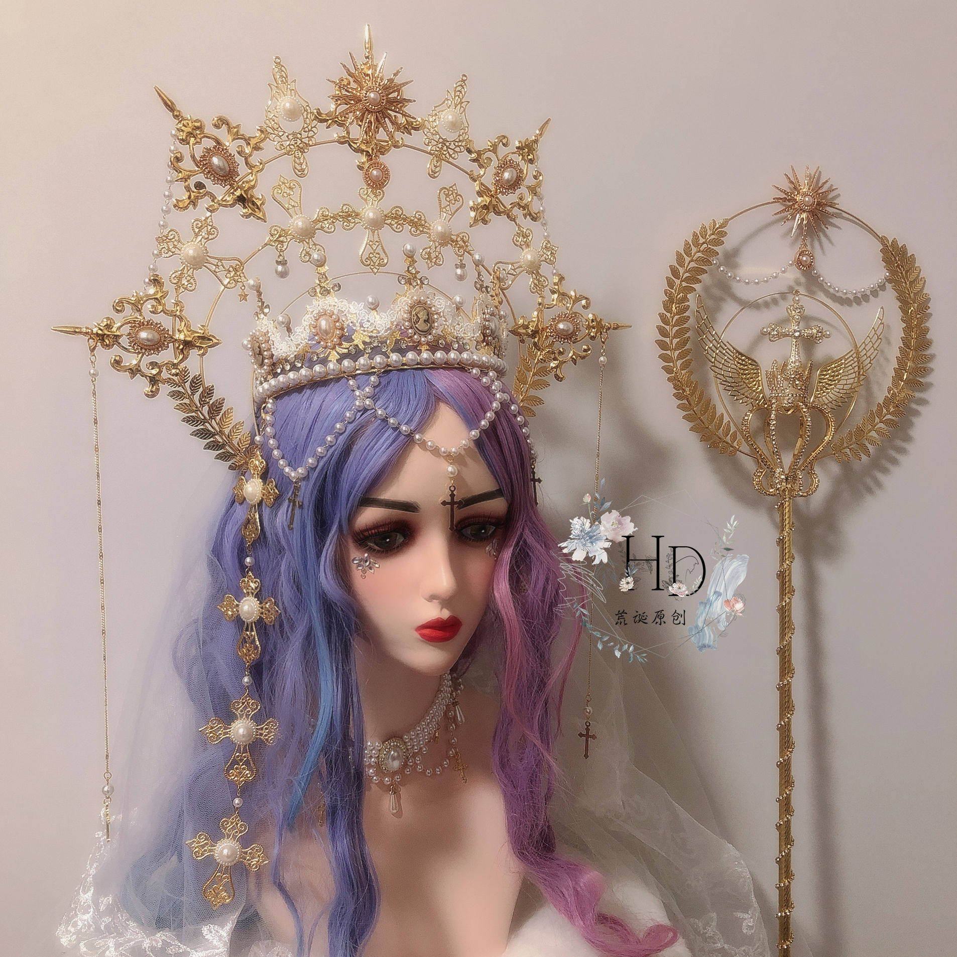 皇冠洛丽塔花嫁圣母光环