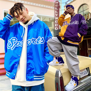 HipHop嘻哈棒球夹克ACUSA刺绣情侣百搭防风外套大码 春秋清仓 美式