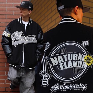 NATURAL 10周年纪念棒球夹克外套HipHop宽松ACUSA店铺合作 FLAVOR