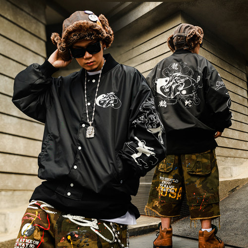 ACUSA复古嘻哈太极棒球夹克男