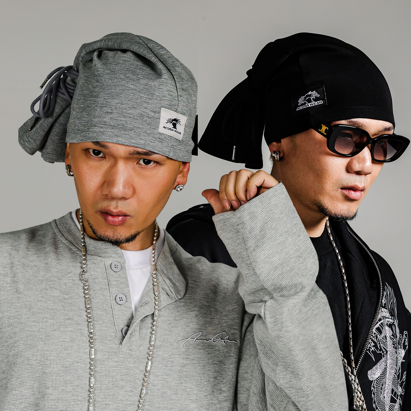 ACUSA90s兜兜帽绑绳设计帽身