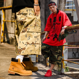 户外迷彩中工装 休闲裤 休闲短裤 街头夏季 男 抽绳多袋90s美式 ACUSA裤