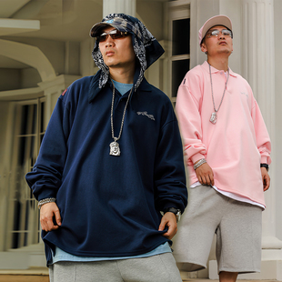 T恤重磅朱地空气棉宽松肥大春夏百搭男款 Acusa基础款 纯色Polo长袖