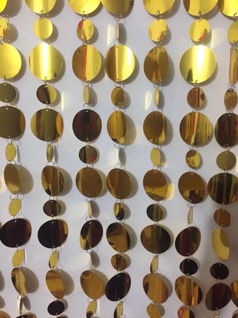 深金色 亮片帘隔断帘金属帘风水帘门帘不锈钢帘婚庆珠帘电镀珠帘