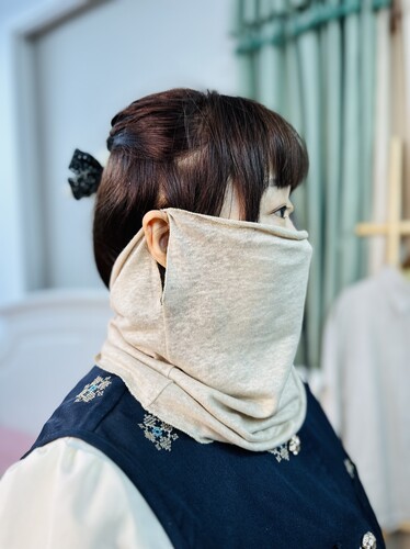 夏季汉麻防晒面罩围脖护颈擦汗