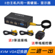 FJGEAR丰杰英创双电脑共用鼠标键盘切换器kvm2口vga二合一共享器