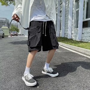 2212CG五分裤宽松运动裤夏季印花休闲短裤工装裤B多口袋男新款P43图片