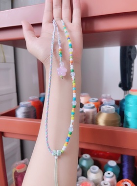 周家同款琉璃编绳锁骨链女项链