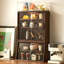 实木杯子茶具收纳柜桌面咖啡水杯客餐边柜手办展示置物柜架子木质