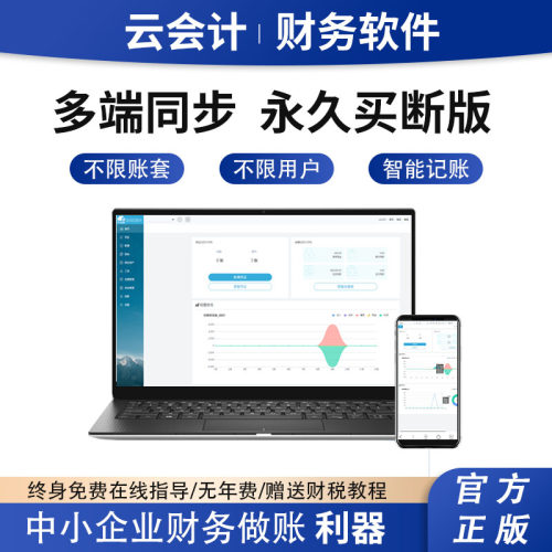 财务软件云会计一次买断终身售后