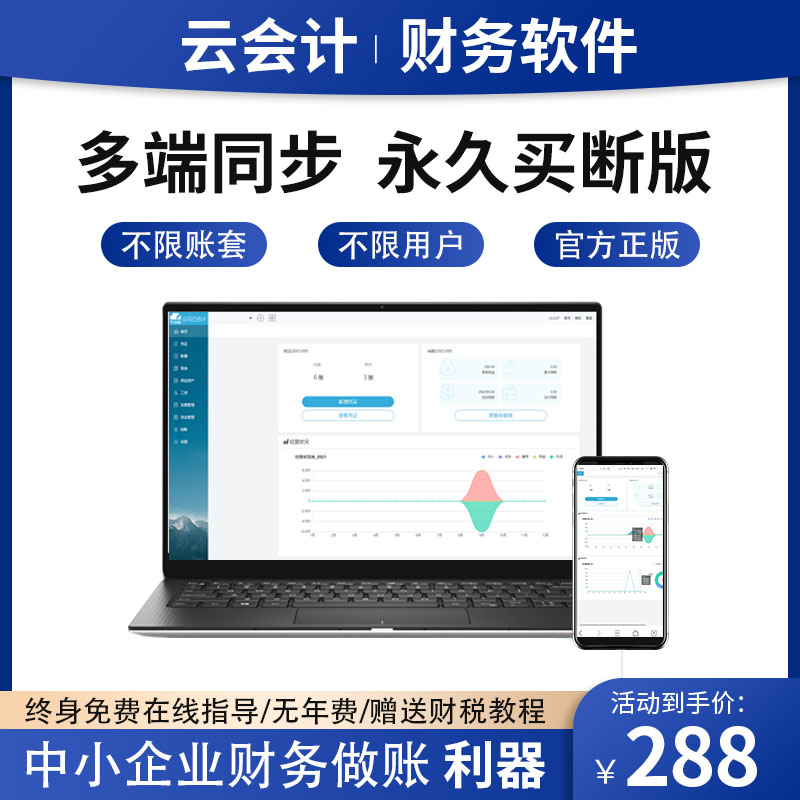 财务软件云会计一次买断终身售后