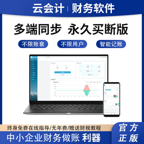 财务软件云会计一次买断终身售后
