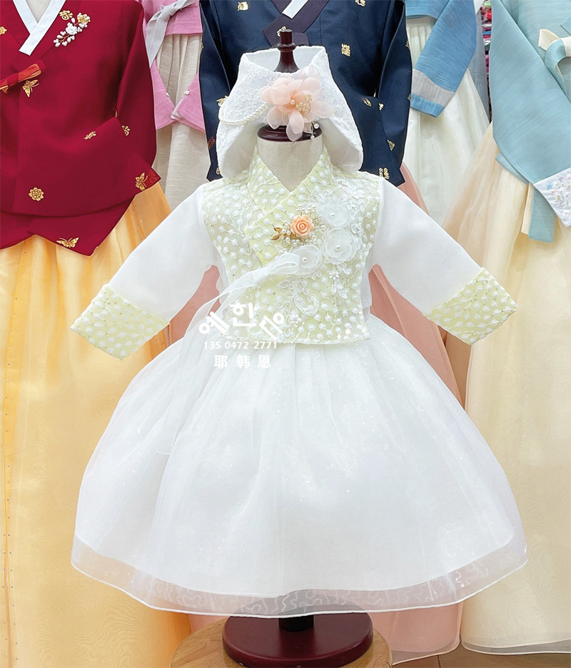 韩国进口韩服女孩高档韩服改良舞台韩服庆典韩服儿童成人款TZ5500