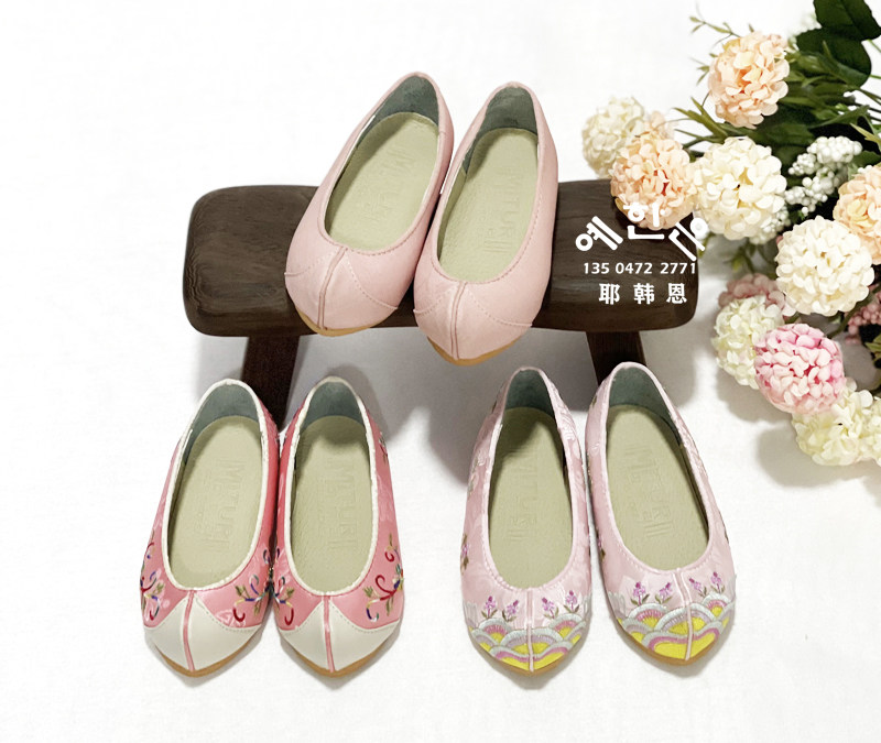 【韩国进口】女孩韩服鞋/传统韩服勾鞋/周岁生日韩服鞋/he-xx2222