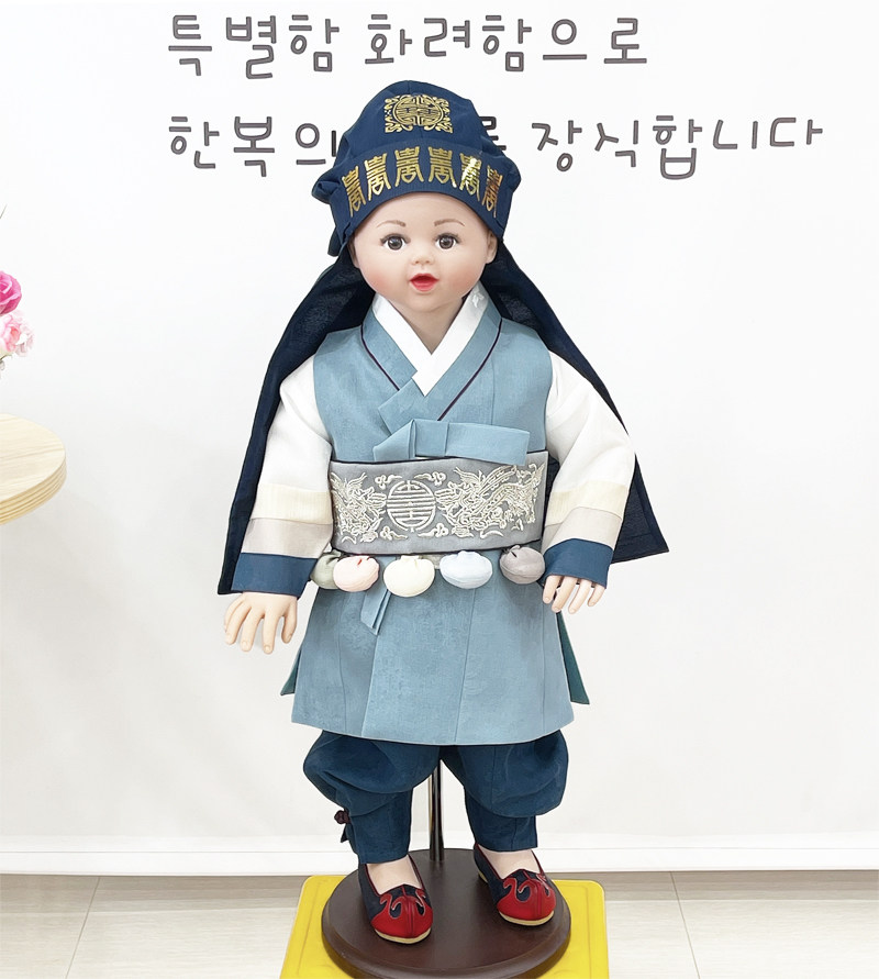 韩国原装进口男孩周岁韩服/一周岁生日韩服新款 YHE-TZ1001