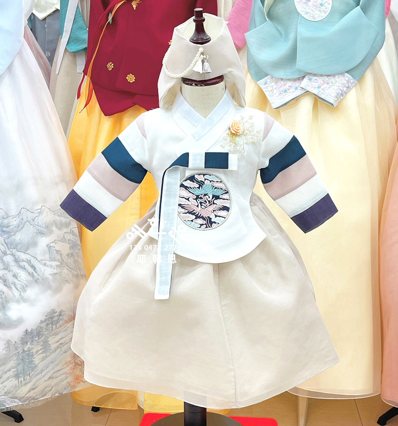 韩国进口韩服女孩高档韩服改良舞台韩服庆典韩服儿童成人款TZ5501