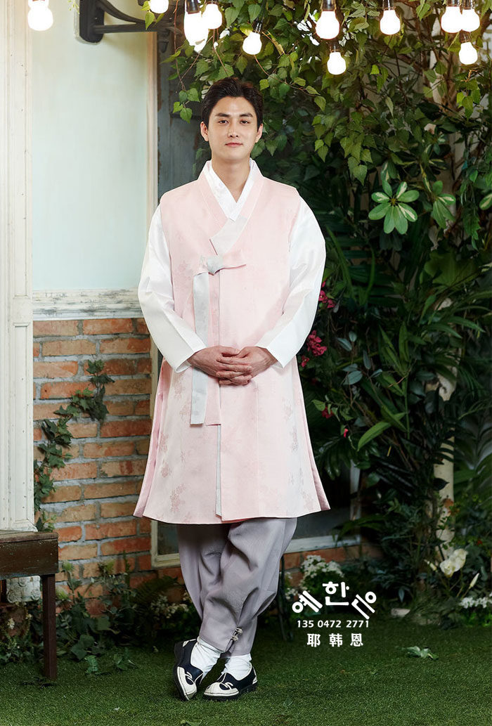 韩国进口韩服面料朝鲜族民族韩服/男士传统韩服/he-ns1191