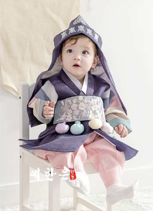 韩国进口男孩周岁韩服高档新款长版韩服儿童款HETZ5508