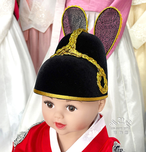男宝宝周岁生日帽子 韩国传统帽子HE 韩国进口儿童帽子 M1041