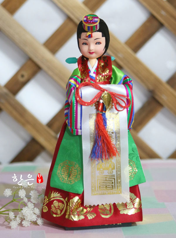 韩国进口韩服娃娃/工艺摆设品/王妃单娃/韩服人偶/he-p7304