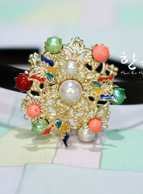 韩国原装进口韩服发带/新娘婚礼高档华丽颤抖发带HE-F1007