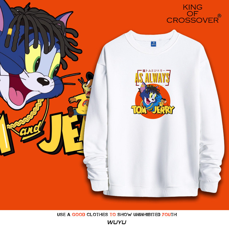 圆领嘻哈脏辫汤姆和杰瑞猫和老鼠马思维同款
