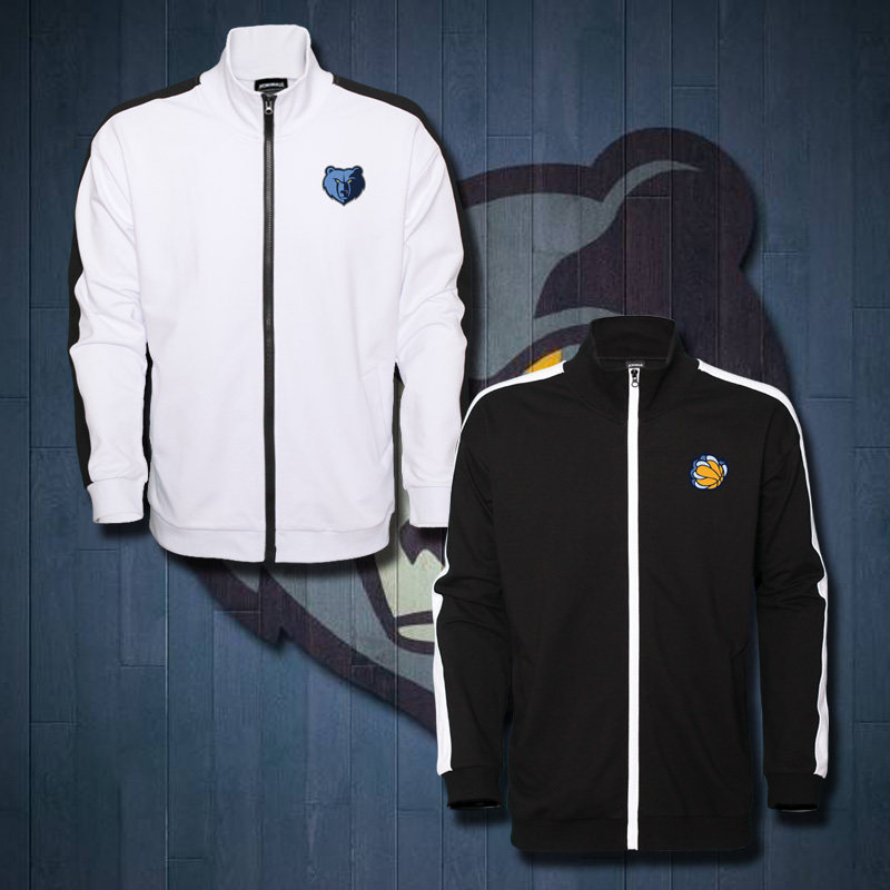 孟菲斯灰熊篮球运动时尚莫兰特训练外套宽松保暖透气开衫立领卫衣