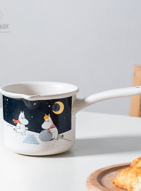 道福Moomin姆明冬雪奶锅1L单人宿舍迷你汤锅宝宝辅食奶锅单柄陶瓷