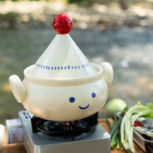 溪边 原创小红帽笑脸锅 塔吉锅焖煮炖肉砂锅 手作陶土锅燃气灶