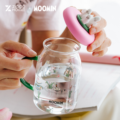 姆明moomin卡通治愈系玻璃水杯