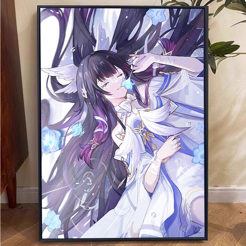 原神少女哥伦比娅数字油画地狱级难度手工diy涂色填色丙烯油彩画,家居饰品,DIY/数字油画,淘宝优惠券,粉丝福利购,淘宝优惠卷