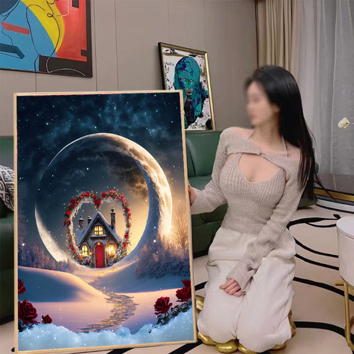 浪漫满屋钻石画小尺寸治愈系带框